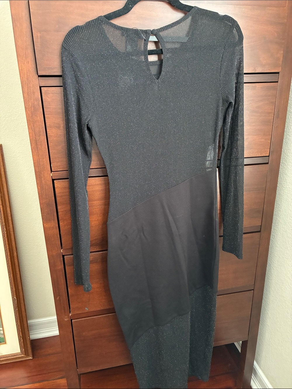 Revolve h:ours Lavo sparkly mesh panel bodycon dress - Picture 6 of 7